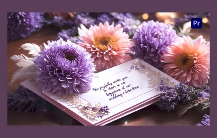 Simple and Elegant 3D Floral Wedding Invitation Slideshow